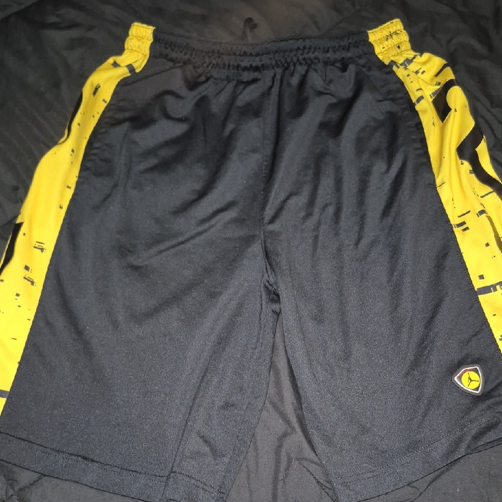 Jordan Black and Yellow Athletic Shorts